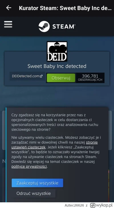 Aztec26626 - Pamiętajcie o grupie na steam dla graczy którzy mają dosyć "woke develop...