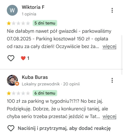 JednaRenkaJedenKaleka - @gadatos nie ty ale debile parkują bo parking najbliżej szlak...