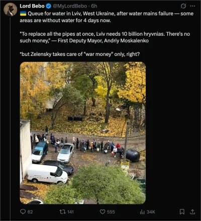 wojtasbonn - 50 tysięcy ludzi we Lwowie od czterech dni jest bez wody. I to nie jest ...