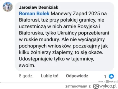 zafrasowany - @Tommy__: Nie a czasu, jest zajęty organizacja manewrów ZAPAD 2025. A p...