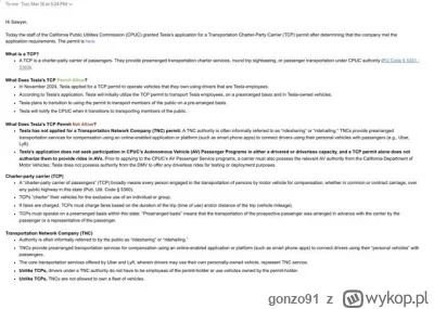 gonzo91 - #gielda 
#tesla z pierwszymi zgodami na robotaxi w Kalifornii.
Najpierw z p...