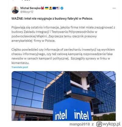 mango2018 - @NeonNebula: 
Oczywiście Matecki wypuścił fejka z Intelem, a wykopki jak ...