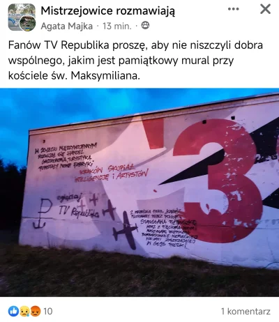 byferdo - Nawet patriotycznych murali nie uszanują ( ͡° ʖ̯ ͡°) #krakow  #bekazpisu #t...