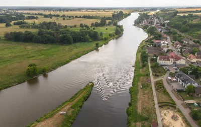 Pannoramix - Tak wygląda połączenie rzeki Warty i Noteci w miejscowości Santok, słyną...