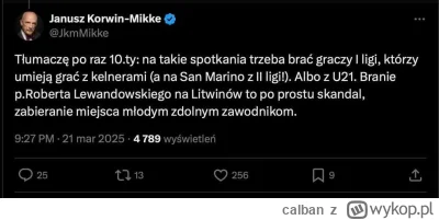 calban - #mecz nowy kandydat na selekcjonera