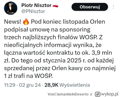 VoxClamantisInDeserto - #polityka #4konserwy #wosp #owsiak