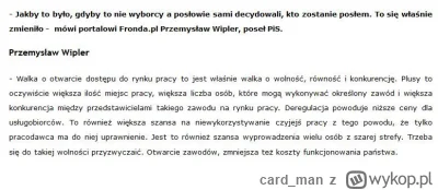 card_man - Widzę ogromną radość i poruszenie w związku z regulacją zawodu pośrednika ...