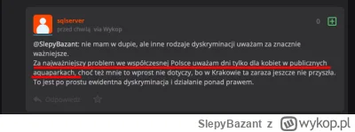 SlepyBazant - @SlepyBazant: ciąg dalszy XD dyskryminacja w aquaparku najważniejszym p...