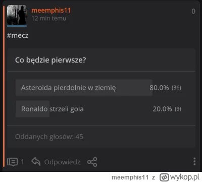 meemphis11 - #mecz 

Cały czas można głosować xD