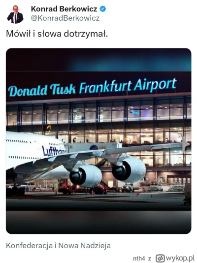 nth4 - Tusk zasługuje na lotniska swojego imienia w całej Europie. Przecież to niepoj...