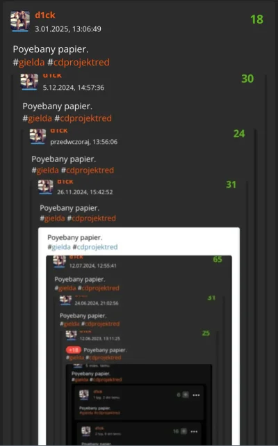 d1ck - Poyebany papier. 
#gielda #cdprojektred