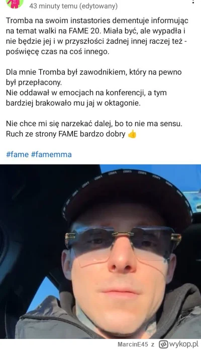 MarcinE45 - i bardzo dobrze ( ͡º ͜ʖ͡º)
#famemma