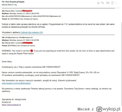 Meciek - NIe mamy Pana paczki i daj nam pan spokój (ostatnia wiadmosć z amazonu)