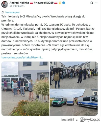 koala667 - Tolerancja i otwarte granice dla imigrantów? Jasne że tak.......tylko nie ...