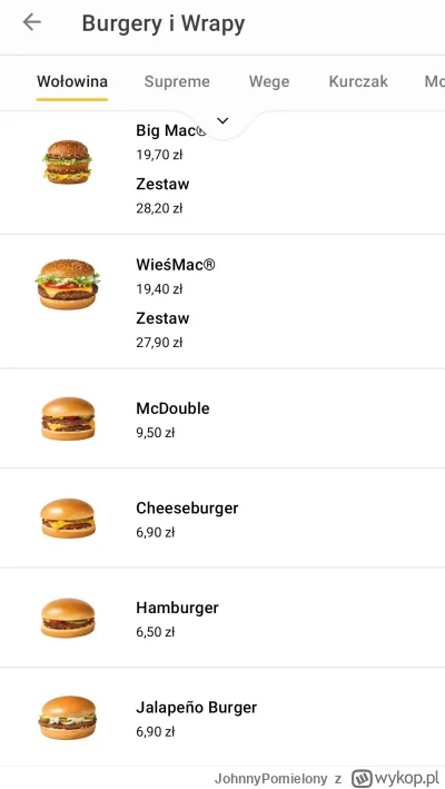 JohnnyPomielony - O #!$%@? złoty cheesburger 7zl a Big Mac 20 xDDD ładnie nas yebią n...