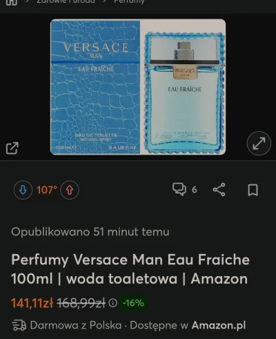 synadama - #perfumy 

Dobra cena.
Bardzo przyjemny, lekki cytrusek.
Trwałość wcale ni...