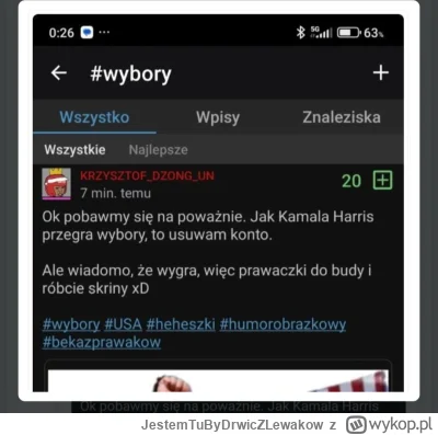 JestemTuByDrwicZLewakow - @KRZYSZTOFDZONGUN: kiedy konto usuniesz klamco