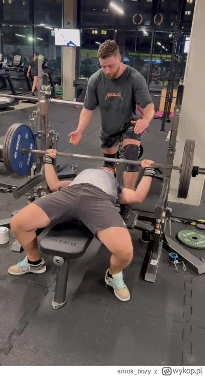 smokbozy - PR Alert - 140 kg w wyciskaniu przy pół-szczurzej wadze 80 kg. Nie udziela...