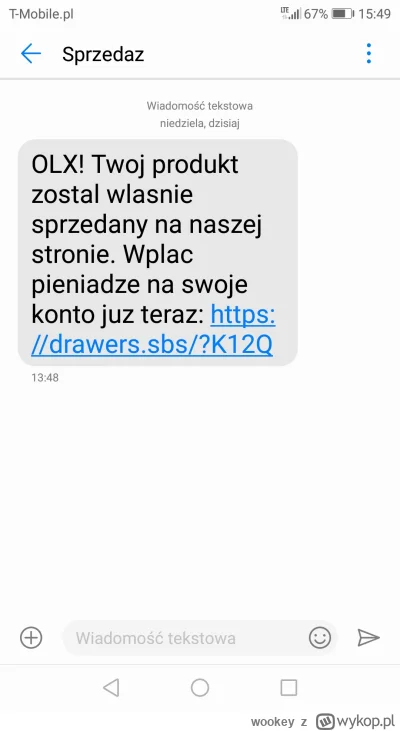 wookey - Cześć.
Natknąłem się dzisiaj na próbę oszustwa na olx. Wystawiłem na sprzeda...