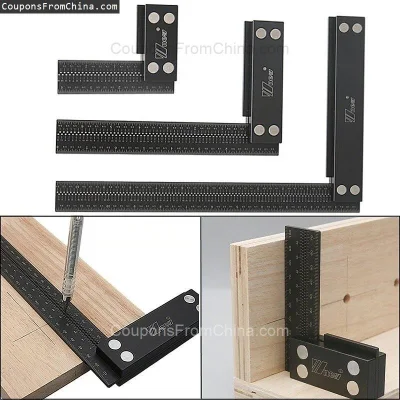n____S - ❗ Wnew mm inch Precision Woodworking Square Aluminum Alloy Ruler 100mm
〽️ Ce...