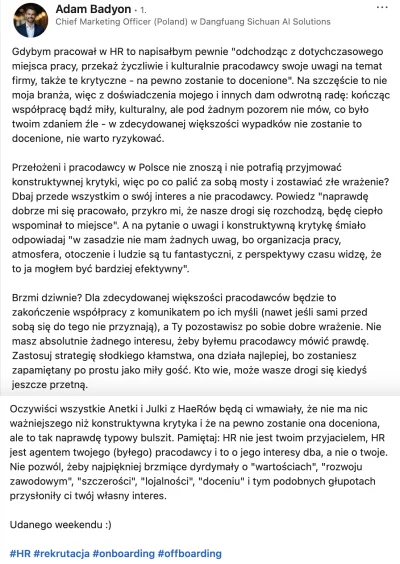 andot - Skrolujesz LinkedIna a tu wyskakuje ci taka perełka ( ͡° ͜ʖ ͡°) Brutalne ale ...