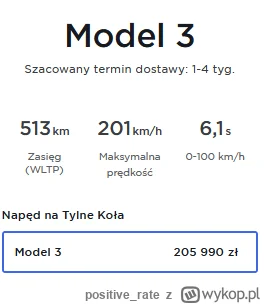 positive_rate - > Coś mi świta, że Tesla 3 każda ma 4x4, ale mogę się mylić.

@Sylwiu...