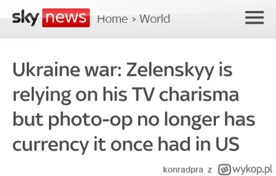 konradpra - Wojna na Ukrainie: Zełenski polega na swojej telewizyjnej charyzmie, ale ...