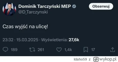 Idaho59 - #polityka #bekazpisu #heheszki

Tarczyński zamierza się prostytuować?