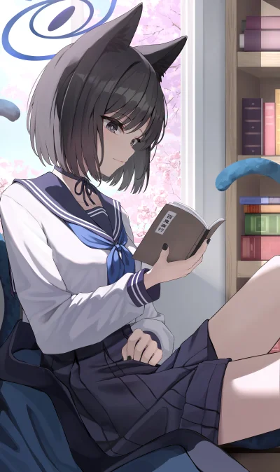 OttoFlick - #randomanimeshit #anime #kemonomimi #nekomimi #schoolgirl #bluearchive #k...