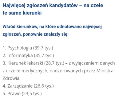 lx200 - @ly000: no chyba ze twoja logika wlasnie przyjeto 28k ludzi na kierunek lekar...