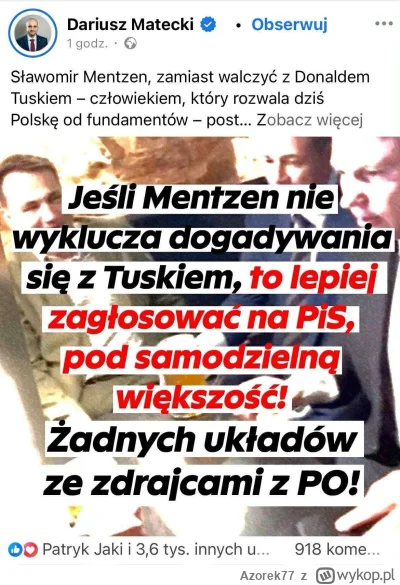 Azorek77 - Oto początek wielkiej wojny botów. Szykujcie się 
#polityka
