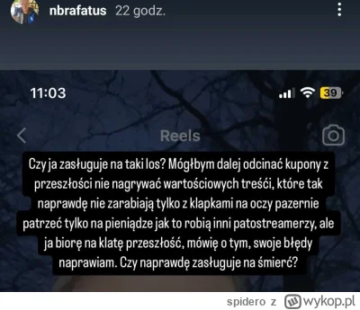 spidero - #rafatus rututus ktory mysl ze jak nie pije jak debil to  kogos interesuja ...