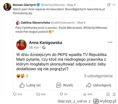 tibijczykzedron - @sobe100: pomoc oferował Pan Mecenas, także ten...