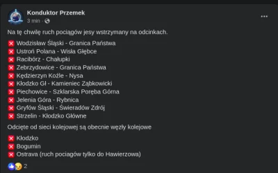 sylwke3100 - Kolejowy sprawa wygląda tak z powodzią. W zasadzie chyba cały Śląsk (Gór...