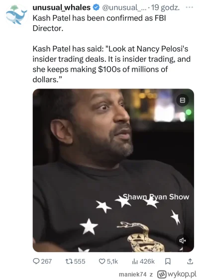 maniek74 - #gielda

Nowy szef FBI o trejdach Cioci Nancy ( ͡° ͜ʖ ͡°)