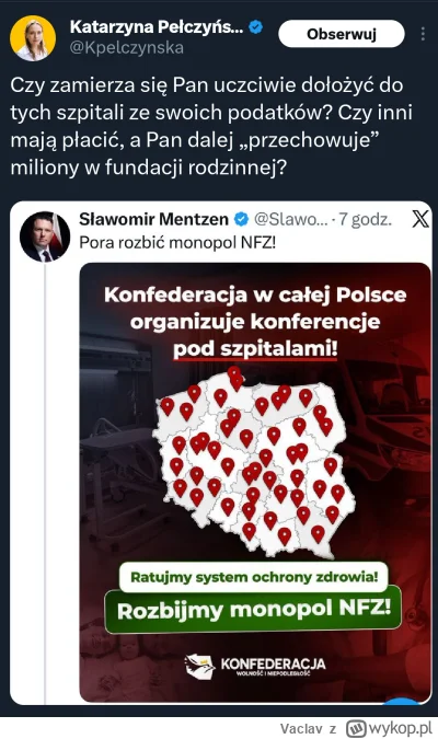 Vaclav - ✓ twój Füh... Nadzorca koalicyjny doprowadził do zapaści system szpitalny

✓...