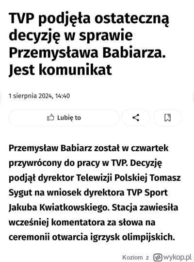 Koziom - Babiarz przywrócony
#polityka #sejm #tvpis #tvp #paryz2024 ##!$%@?