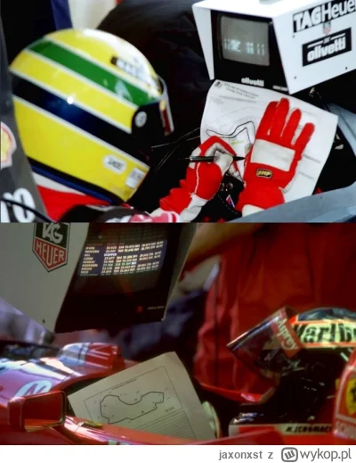 jaxonxst - Ayrton Senna i Michael Schumacher analizują swoją telemetrie. Pięć lat róż...