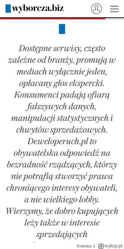 Kolanka - Tymczasem wyborcza pisze o Deweloperuchu ( ͡º ͜ʖ͡º)

#nieruchomosci