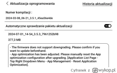 Cyfranek - Czytniki Onyx Boox (te nowsze) stopniowo otrzymują całkiem istotną aktuali...