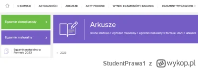 StudentPrawa1 - #matura #matura2023 Arkusze były przez moment dostępne na stronie CKE...