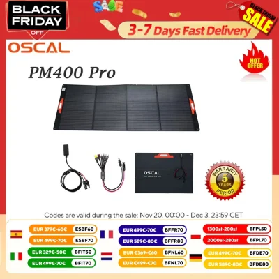 n____S - ❗ OSCAL PM400 Pro Solar Panel 400W 23% ETFE [EU]
〽️ Cena: 304.93 USD (dotąd ...