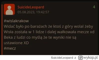 SuicideLeopard - Witam, myliłem się w czymś?
#wislakrakow #mecz #pilkanozna