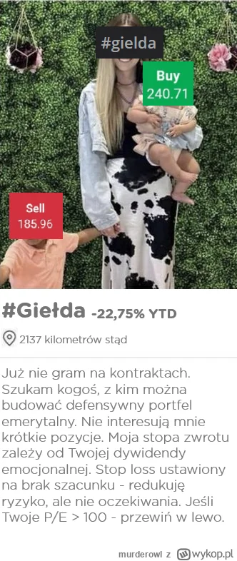 murderowl - #gielda #inwestycje #heheszki