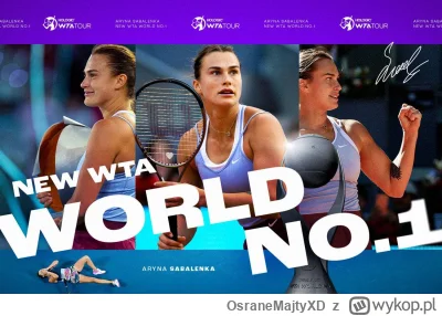 OsraneMajtyXD - Nasza kochana Sabalenka Sarenka🥰❤️ w najnowszym rankingu WTA po wygr...