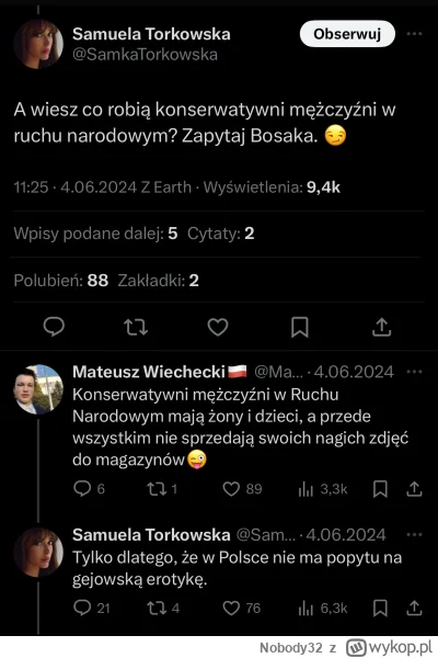 Nobody32 - Co do dzisiejszego wpisu Bosaka na Twitterze to przypominam wpis tej Pani,...