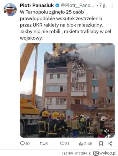 czarny_matt94 - Jakim odklejeńcem trzeba być, żeby takie coś pisać.
Ja wiem, że to je...