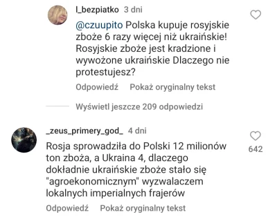 pieknylowca - Jakieś dowody o tym że Polska kupiła ziarno z Rosji czy ukrom się już o...