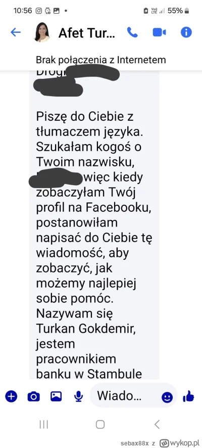 sebax88x - #oszustwointernetowe #oszustw #uwazajcie na dniach dzwonił do mnie ojciec,...