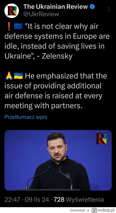 Grooveer - Zełenski myśli, że ktoś się rozbroi dla Ukrainy?
#wojna #ukraina #rosja #p...